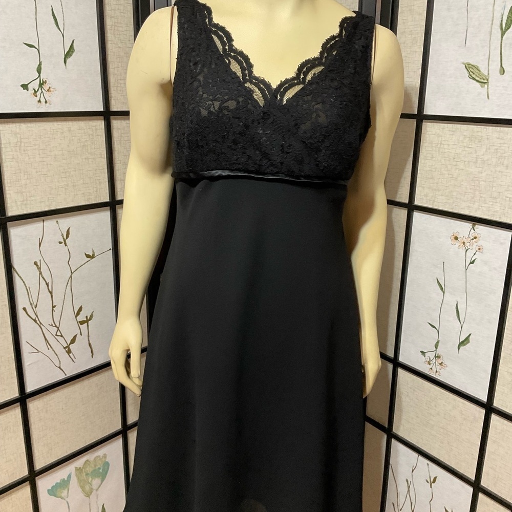 Evan-Picone Little Black Dress with Lace Top Size 10